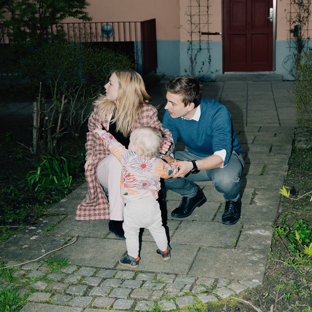 Sigrid Friis med sin mand Stefan og datteren Asta